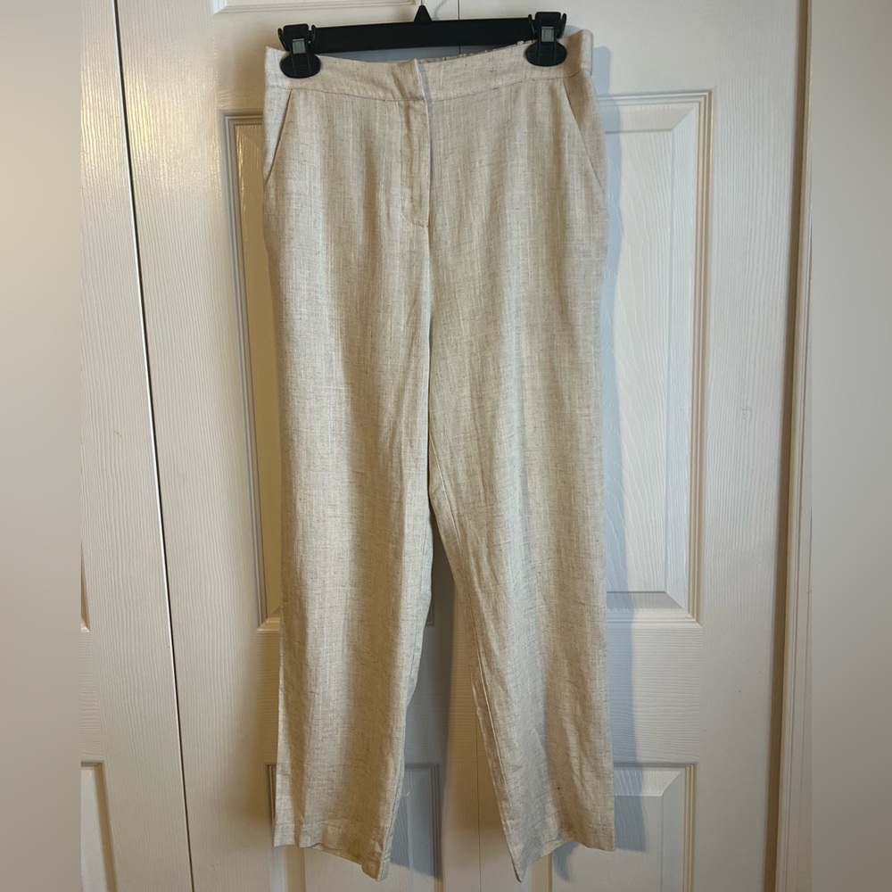 Re:named Natural Linen Blend 3- Pocket Trouser Pants Sz S